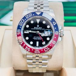 Rolex GMT-Master II PEPSI 126710BLRO Jubilee Bracelet Red Blue Bezel BOX/PAPERS
