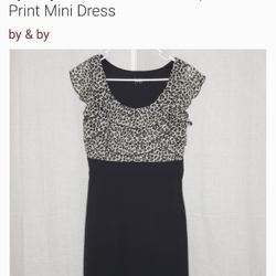 By & By Black & White Leopard Dress Size 15