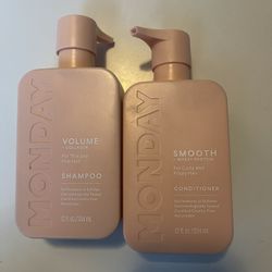 MONDAY Haircare SMOOTH Shampoo & Conditioner SLS & Paraben-Free 12oz Each