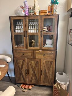 41.3" W Large Kitchen Pantry Cabinet - gently used