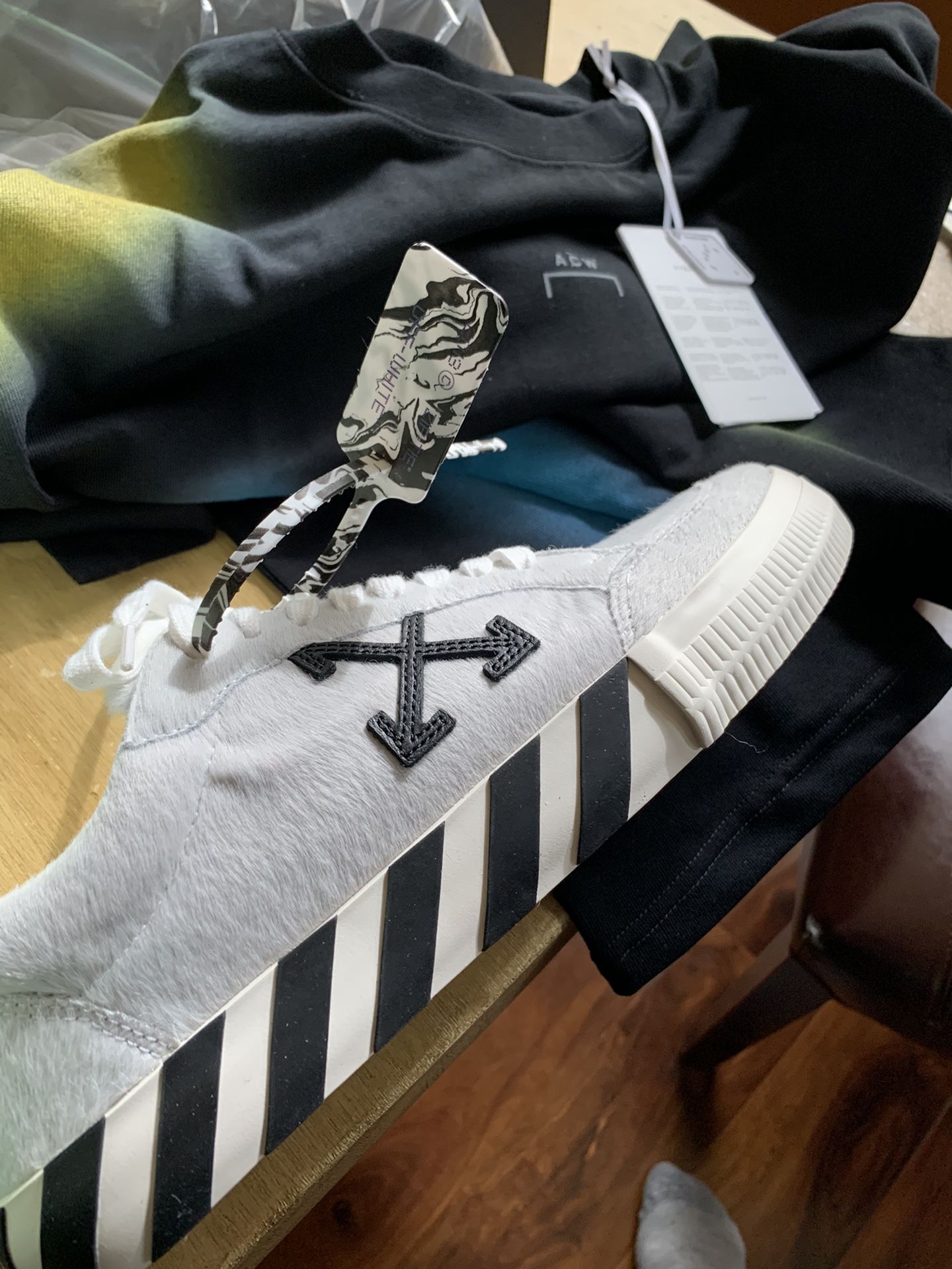 Authentic Off white Pony Vulcanized Leather!