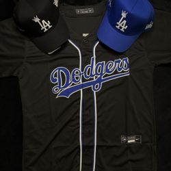 Dodgers Jersey Ans Hat Bundle 