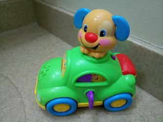 FISHER PRICE LAUGH AND LEARN PUPPY'S LEARNING CAR ****COMES WITH NEW BATTERIES****