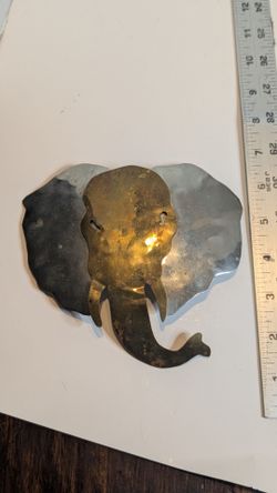 Metal Elephant Head Wall Art Cutout