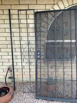 36” Black Security Door