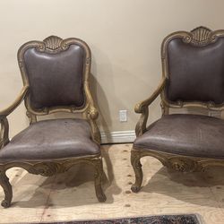 Two leather chairs