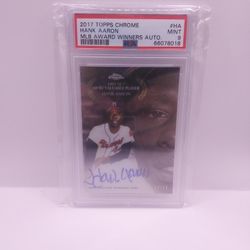2017 Topps Chrome Hank Aaron Mvp Auto /15