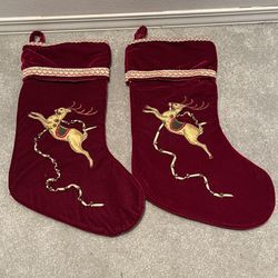Red Velvet Christmas Stockings