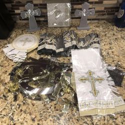 First Holy Communion favor bags, decorations, napkins and/or rubber bracelets