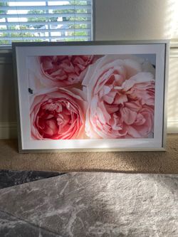 Flower painting with glass