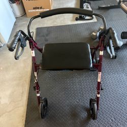 4-Wheel Rollator Walker with Seat