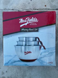 Mrs. Fields 3-Piece Stainless Steel Mixing Bowl Set