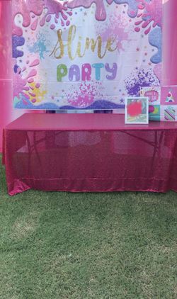 Slime party backdrop 5x7