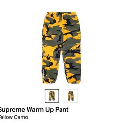 Supreme Warm up pants (Yellow Camo) L