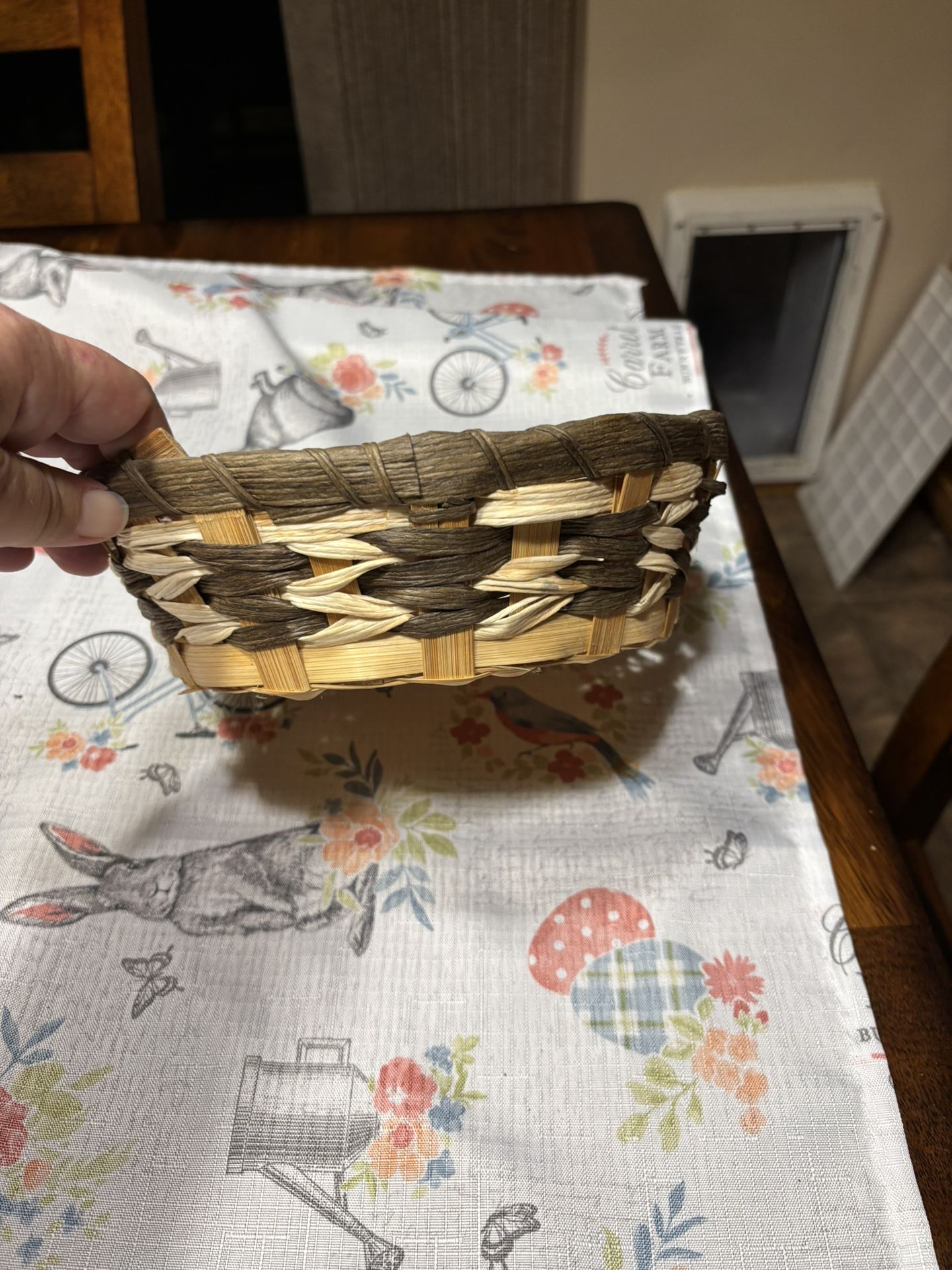 Smaller handwoven wicker basket