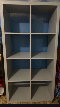 White 8-Cube Storage Shelf Unit