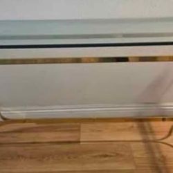 Vintage La Barge Style Glass Brass 
 Table  Hollywood Regency
27.5"h x 52"w x 16"d