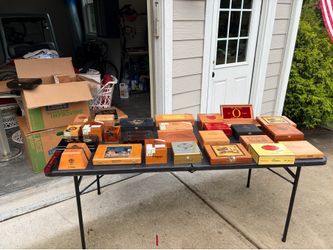 Large collection of High End Cigar Boxes