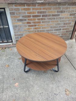 Round Coffee Table with Two Tiers