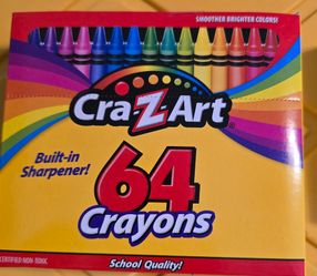 NEW Cra-Z-Art 64 Crayons with Built-In Sharpener