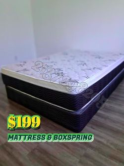 Queen Size Boxspring With Mattress