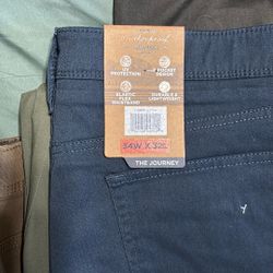 Men’s Pants 34x32 Weatherproof Vintage 7 Pairs