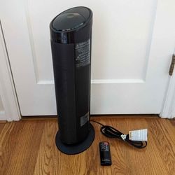Lasko 1500W ceramic oscillating tower portable lightweight space heater with remote control