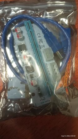 PCIe 1x to 16x Riser Card with USB 3.0 Cable