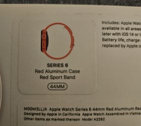 Apple Watch Series 6 GPS 40mm Red Case/Band