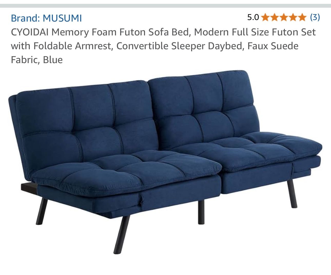 Futon In Very Good Condition. Color Blue
