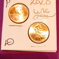 2020 P&D Lincoln Shield Cent from Bank Rolls