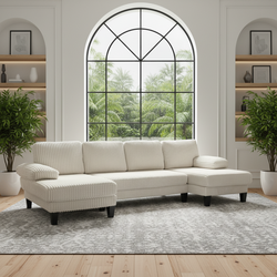 Spokane U-Shaped 4 Seater Sectional Sofa with Double Chaise