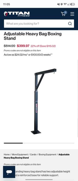 Titan fitness adjustable punching bag stand
