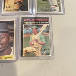 Table of Old Baseball Cards Lot