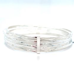 925 Sterling Silver Diamond Cut Seminario Bracelet 24.20g 197697
