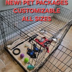 ALL BRAND NEW Xxxl Dog Cage Bundle With 48"  Kennel Harness leash bowls Bed & More $140 / Crate Alone $90 Jaula De Mascot