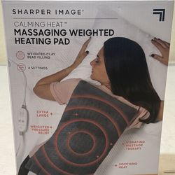 SHARPER IMAGE Calming Heat & Massaging Weighted Pad (27 COMBINATIONS) 4 lb 12x24