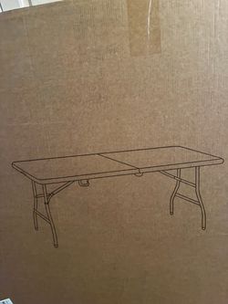 6ft white foldable table