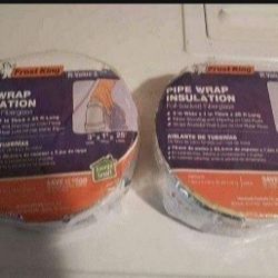 2 Packages Fiberglass Foil-Backed Pipe Wrap Insulation
