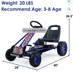 Costway 4 Wheels Kids Ride On Pedal Powered Bike Go Kart Racer Car