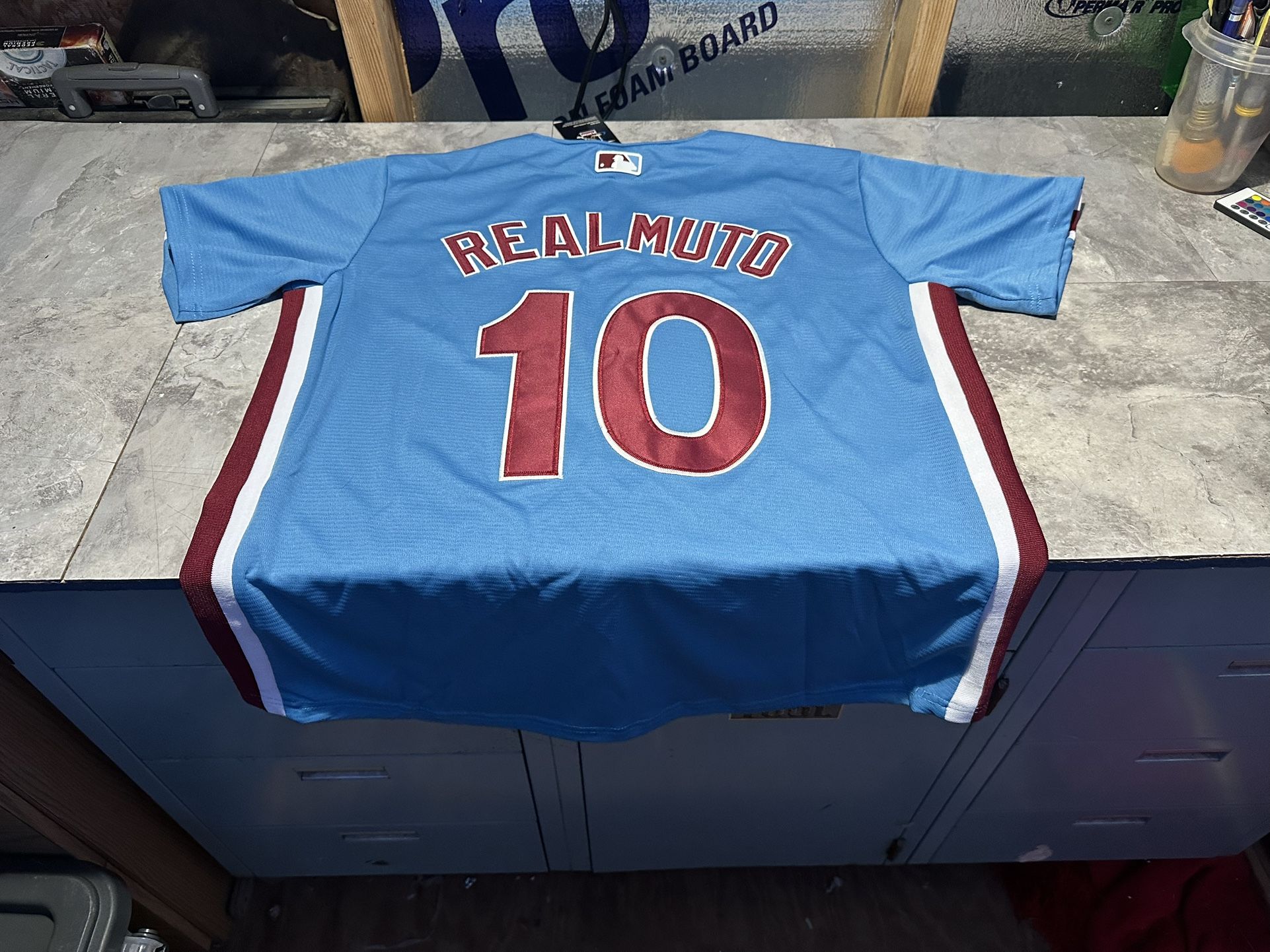 NWT Medium Philadelphia Phillies Powder Blue Realmuto Jersey