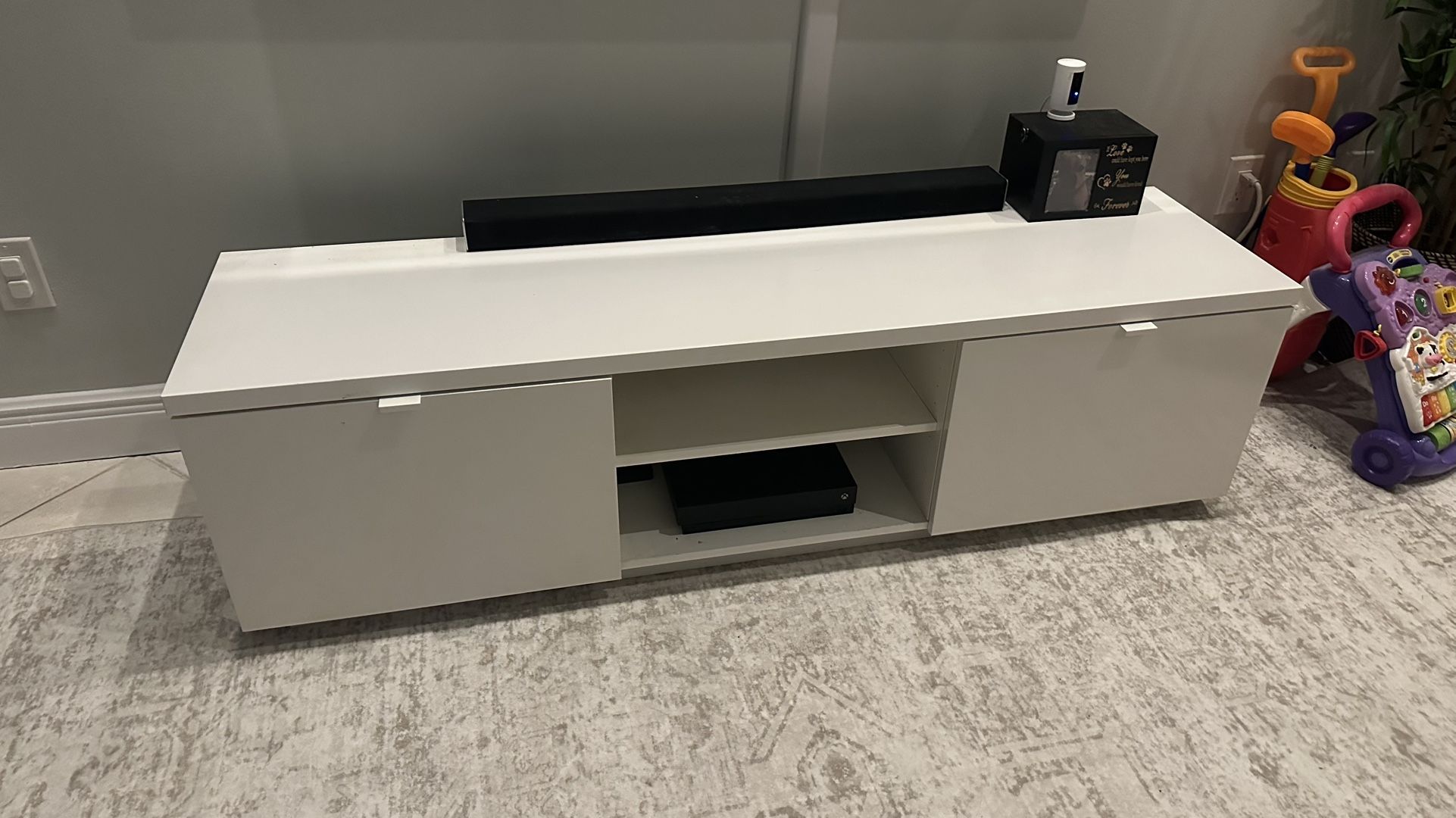 Modern White TV Stand / Media Console
