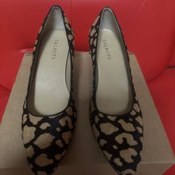 Leather With Leopard Skin Pump 