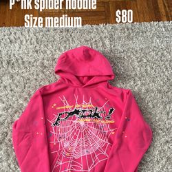 P*nk spider hoodie
