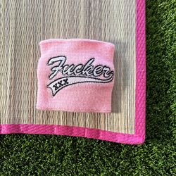 Pink Wrist Band W/ a Word .