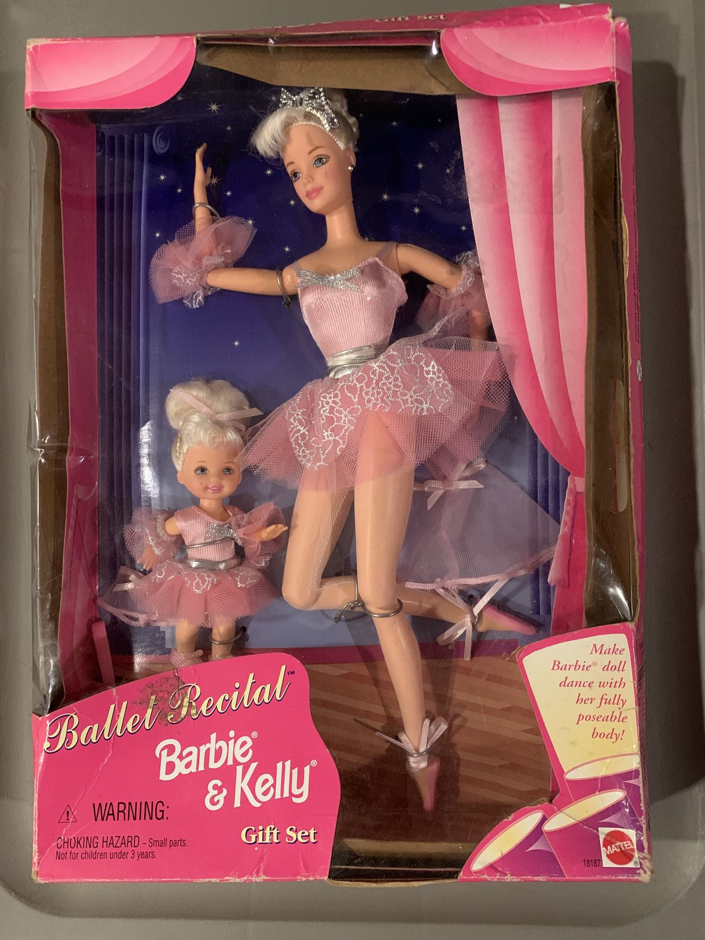 1997 Barbie & Kelly GIFT SET Ballet Recital & bonus ballet book