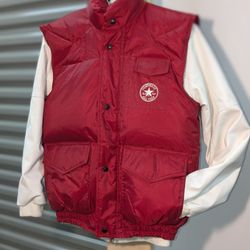 Vintage Converse Red Puffer Vest 