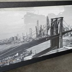 Brooklyn Bridge and the New York City skyline from 1938. 