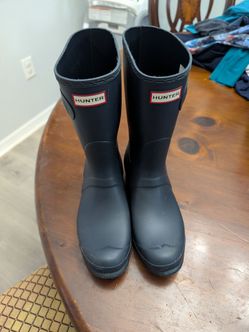 Hunter Original Short Matte Black Rain Boots Women's US 11 / UK 9 / EU 43 Waterproof