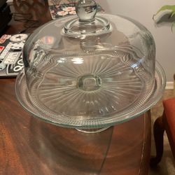 Anchor Glass Cake Stand With Dome